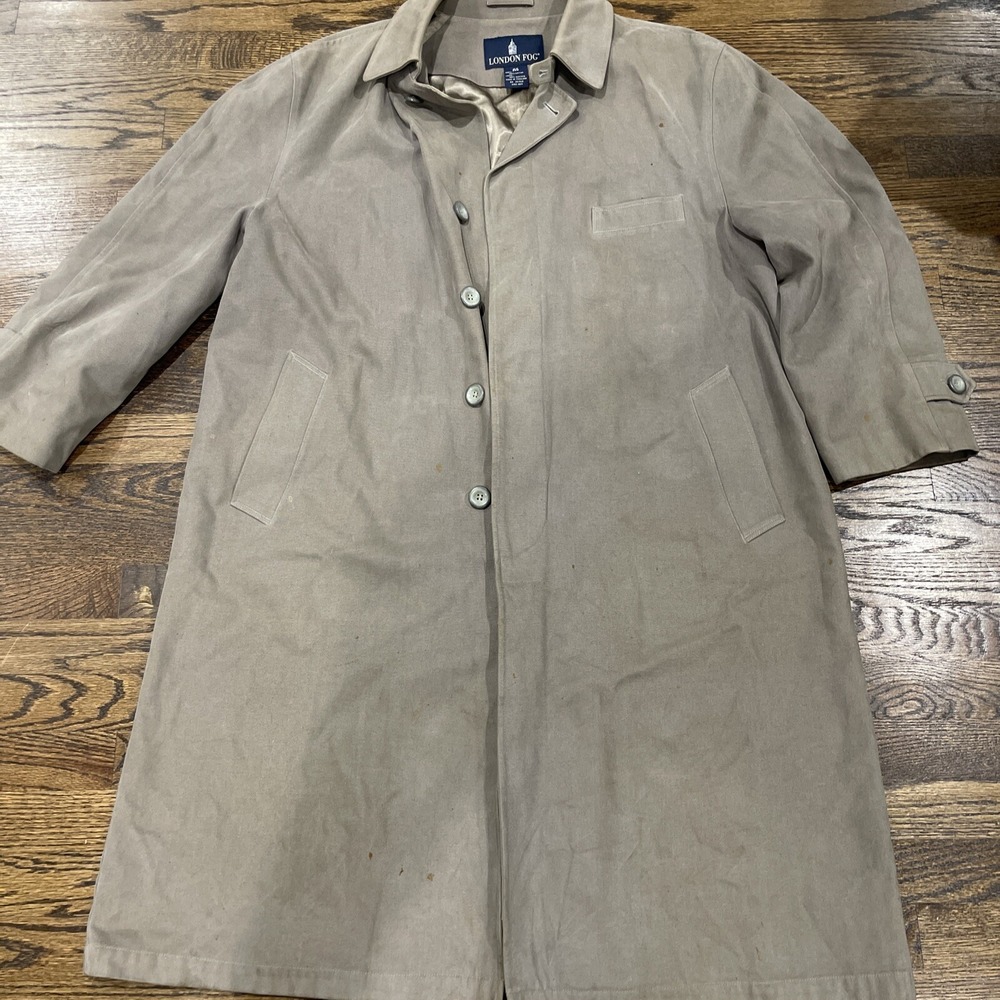 vintage london fog trench‎ coat mens 42 Reg
